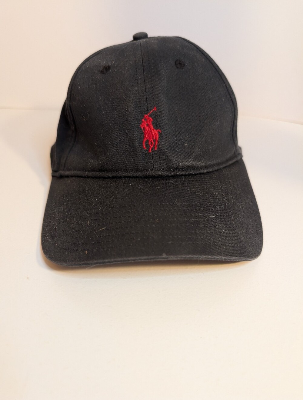 Ralph Lauren Black Baseball Cap with Yellow Label and Red Pony